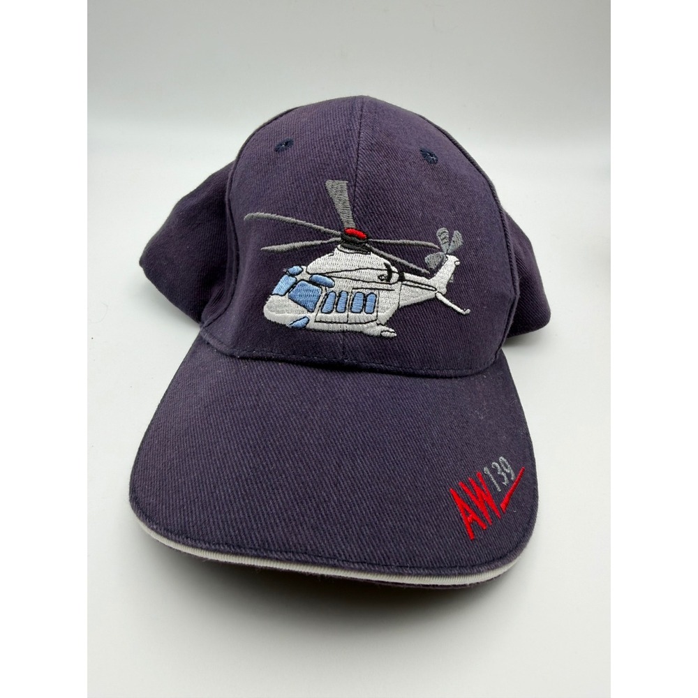Leonardo AW139 AgustaWestland Helicopter Baseball Cap Navy Blue Aviation Hat